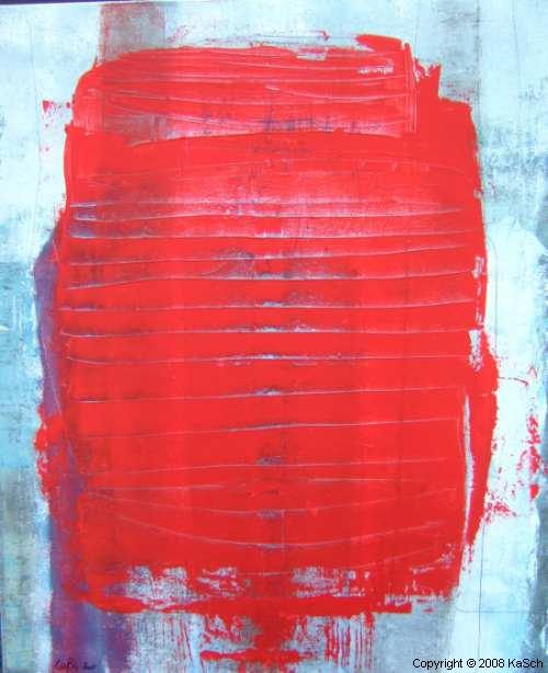 Karin Scholl Bochum moderne Kunst abstrakt Malerei Galerie Originale Gemlde groformatig Unikate schner wohnen Skarabaeus-Kfer roter Panzer