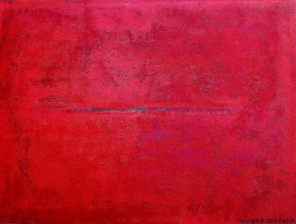Karin Scholl Bochum moderne Kunst abstrakt Malerei Galerie Originale Gemlde groformatig Unikate schner wohnen rot rosso Tiefe Horizont Feuer orange Magma