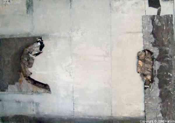 Karin Scholl Bochum moderne Kunst abstrakt Malerei Galerie Originale Gemlde groformatig Unikate schner wohnen gerahmt Metall Edelstahl silber grau Holz