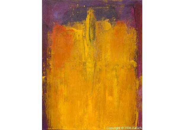 Karin Scholl Bochum moderne Kunst abstrakt Malerei Galerie Originale Gemlde groformatig Unikate schner wohnen Vulkan Magma Lava Explosion gold gelb orange lila
